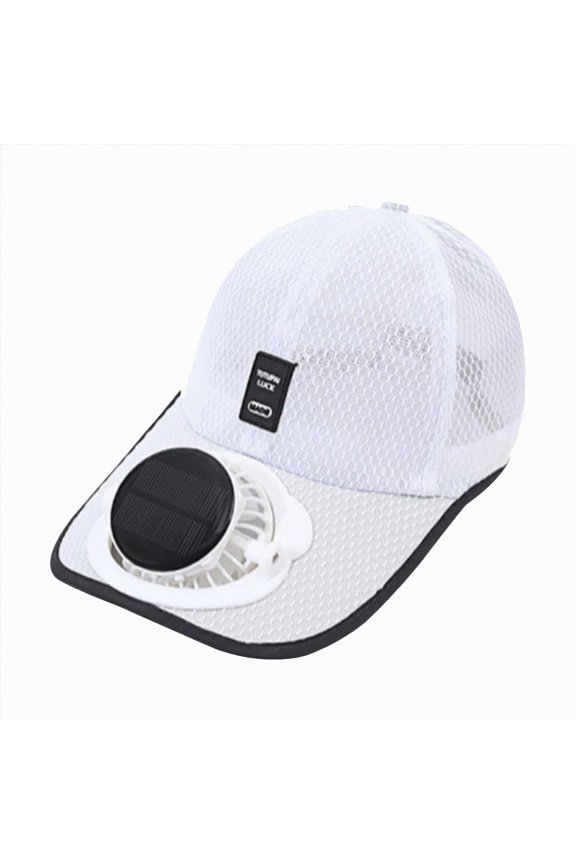600mah Solar Charging Cap, Solar Fan Cap, Solar Rechargeable Cap,with Built-In Fan and Usb Charger, Mesh Baseball Cap with Solar Fan, Suitable for Outdoor Activities.