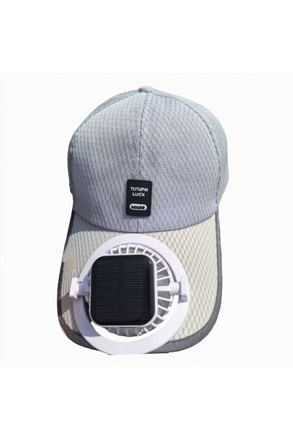 600mah Solar Charging Cap, Solar Fan Cap, Solar Rechargeable Cap,with Built-In Fan and Usb Charger, Mesh Baseball Cap with Solar Fan, Suitable for Outdoor Activities.