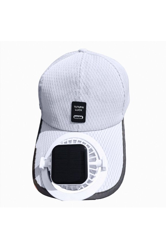 600mah Solar Charging Cap, Solar Fan Cap, Solar Rechargeable Cap，with Built-In Fan and Usb Charger, Mesh Baseball Cap with Solar Fan, Suitable for Outdoor Activities.