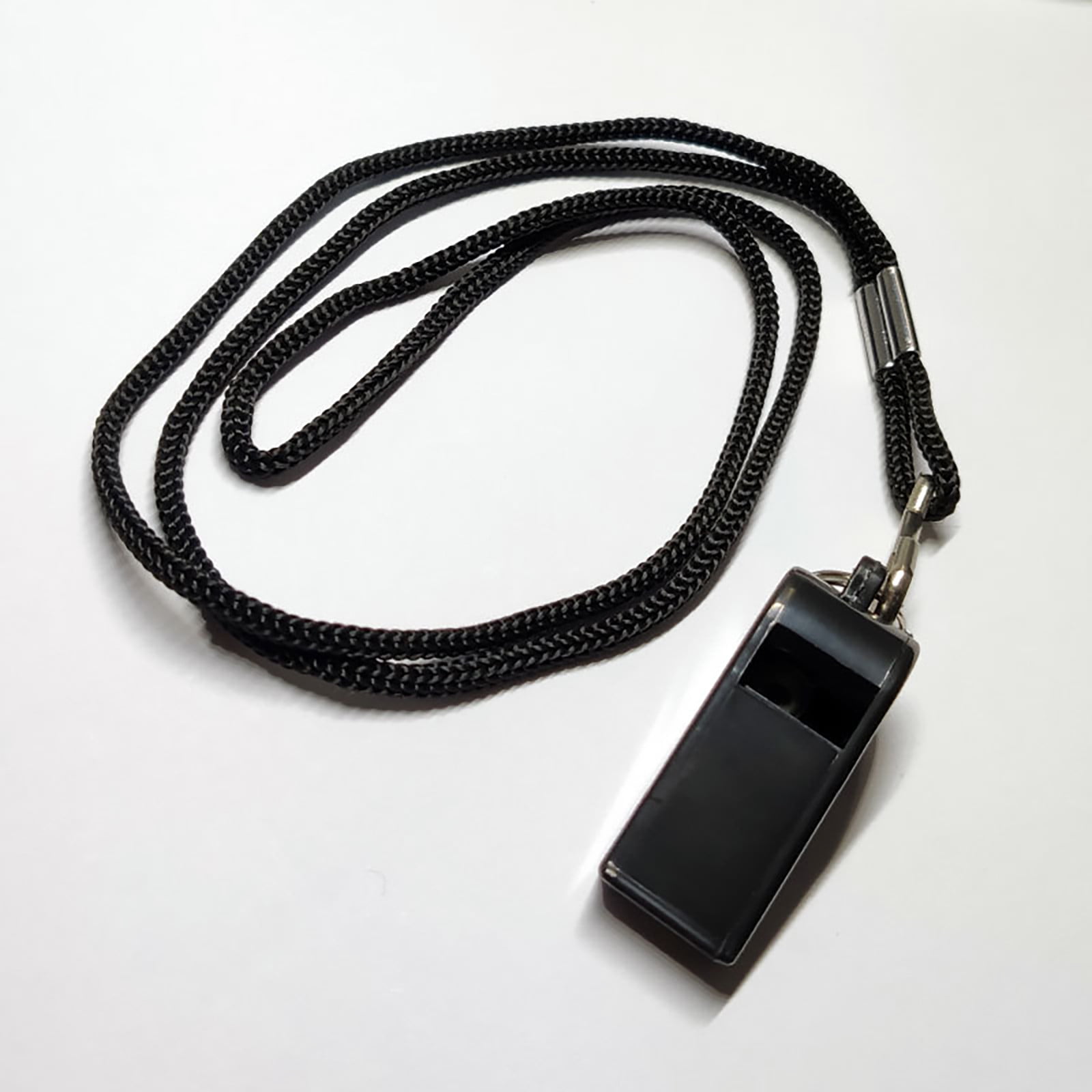 Replio Black Plastic Referee Medium Size Children's Lanyard Whistle Survivalwhistle Gifts Christmas