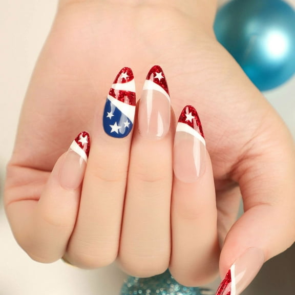 Replio Detachable Independent Day Man Made Nail Set Man Made Nails With A Smooth Design Of The Flag And Full Coverage Of Man Made Nails Gifts Ideas