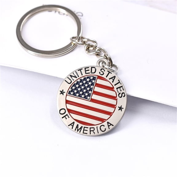 Replio Flag Letter Key Chain Alloy Oil Key Chain Pendant Small Gift Key Ring
