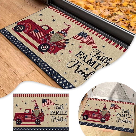 Replio Independence Day Floor Mats Holiday Decoration Floor Mats Party Decoration Floor Mats Small Car Floor Mats