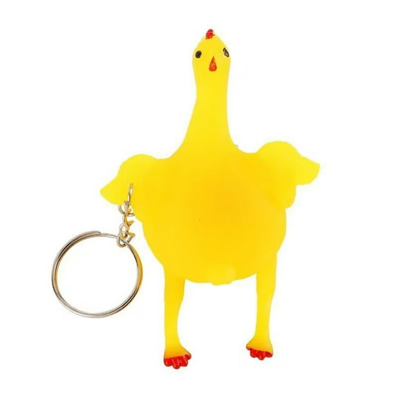 Replio Interesting Novelty Toy Chicken & Eggs Keychain Stress Vent Toy 5ml Home decor