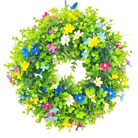 Replio New Spring Green Garden Wind Circle Simulation Of Flowers And Solar Term Outdoor Scene Decoration Wreath Gifts