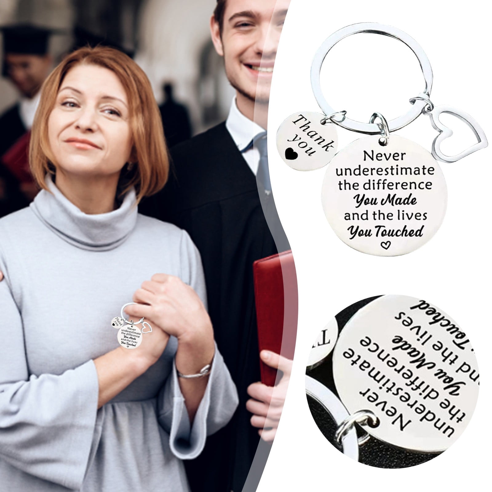 Replio Teacher Appreciation Gifts For Women Men Letter Printed Keychain For Teachers Thank You Gifts From Graduation Students Teacher Gifts