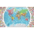 thumbnail image 1 of Replogle Globes World Map with Flags, 49"W x 33"H, 1 of 1