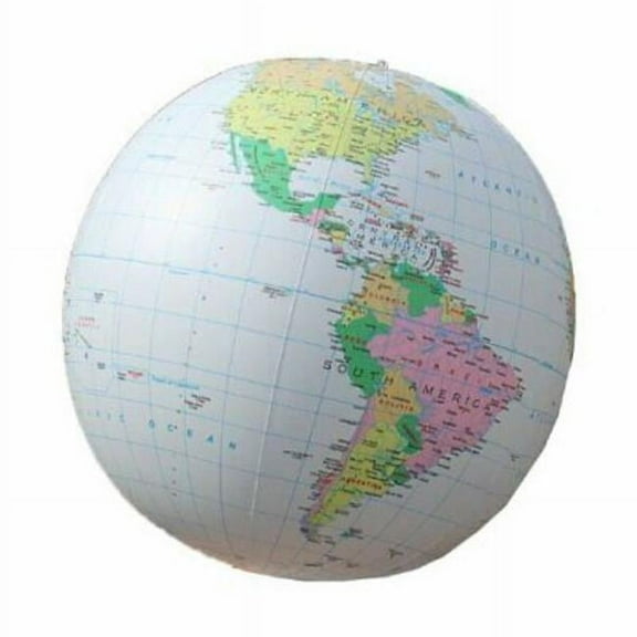 Replogle Jet Creations Inflatable Globe, Political, Light Blue, 24"