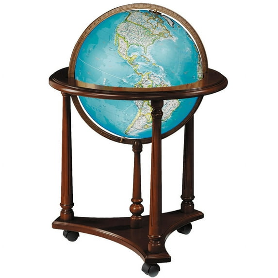 Replogle Kingsley Floor Globe, Antique 16"
