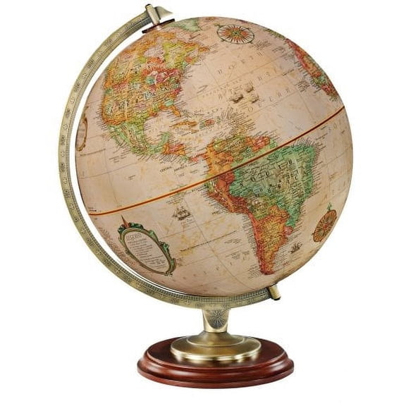 Replogle Kingston Desktop Globe, Antique 12"