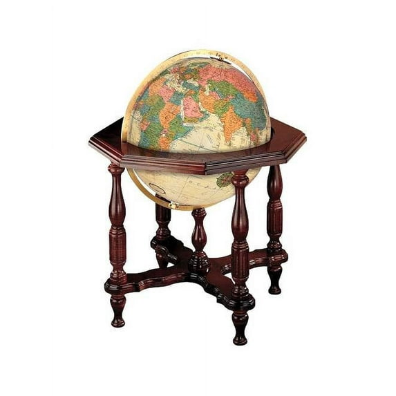 Replogle Statesman Illuminated Floor Globe, Antique 20"