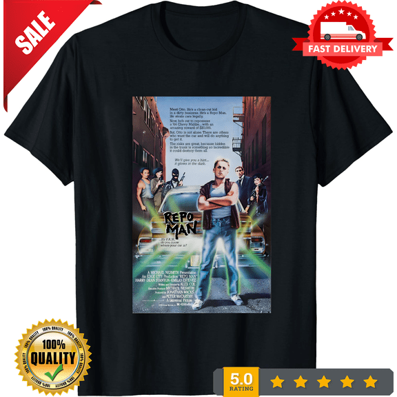 Repo Man 1984 Movie Poster Fan Black T Shirt, LIMITED EDITION-TH63537