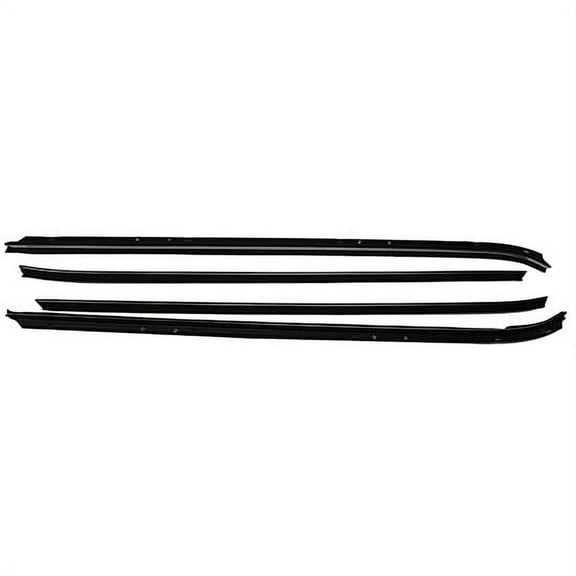 Repops CA165A 4-Pc Window Felt Kit, Short Chrome Bead Camaro/FB