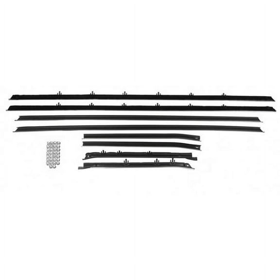 Repops CA168A Window Felts W/ Door Trim Molding, 8 Pc, 1967 Camaro