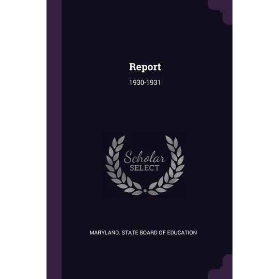 Report : 1930-1931 (Paperback)