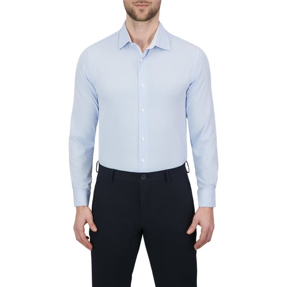 Report Collection Long Sleeve 4-Way Stretch Men's Woven Dress Shirt Geo Print