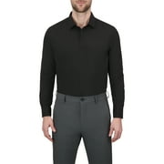 mens black dress shirt walmart Sumtumn Mens Black Dress Shirt Long Sleeve Button Down Regular Fit Shirt with Stripes Inner Contrast, Men's, Size: 2XL