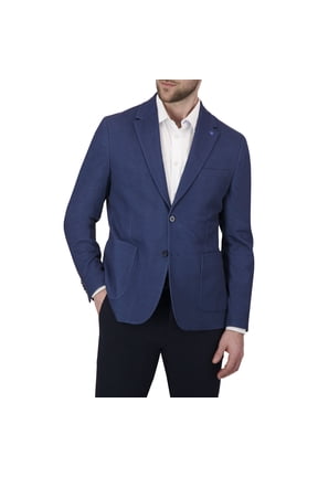 Notch Collar Fully Lined Patch Pocket Knit Men's Jacket