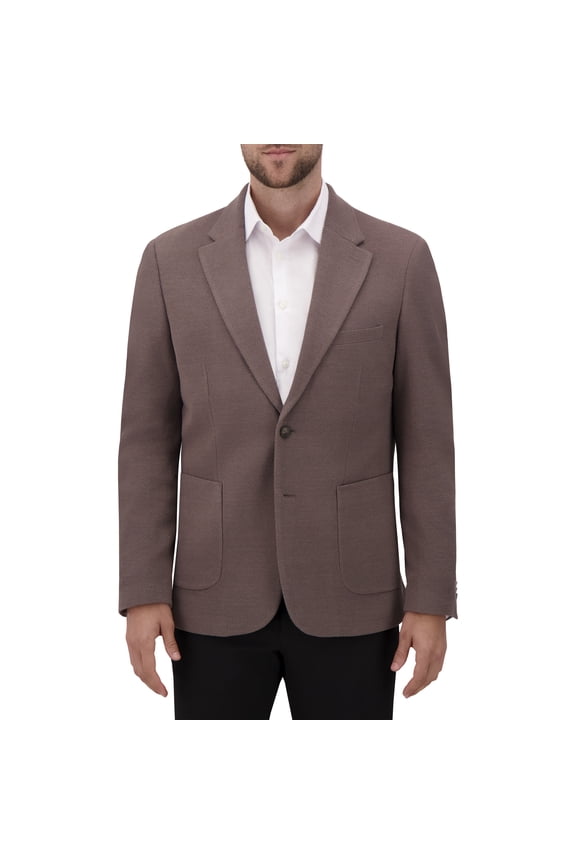 Notch Collar Fully Lined Patch Pocket Knit Men's Jacket