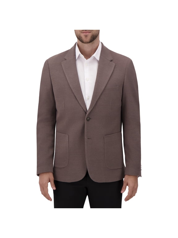 Notch Collar Fully Lined Patch Pocket Knit Men's Jacket