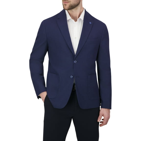 Report Collection Single Breast Full Lined Patch Pocket Linen Men's Jacket