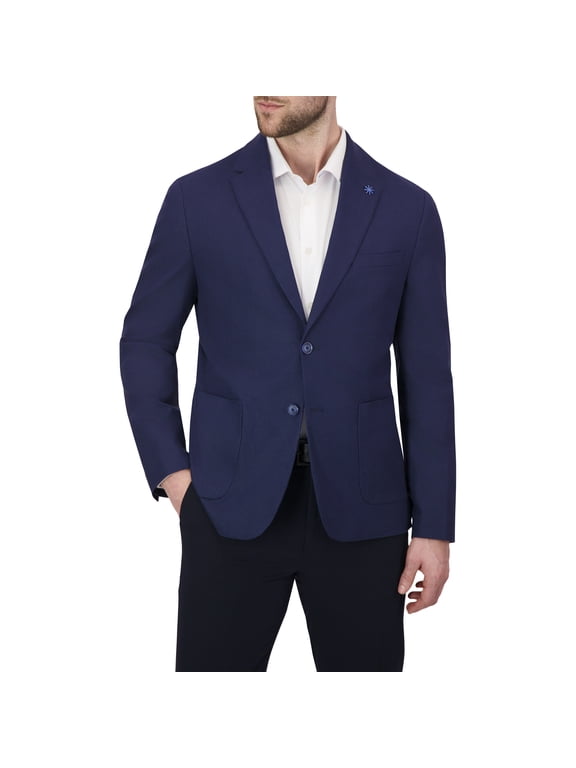 Single Breast Full Lined Patch Pocket Linen Men's Jacket