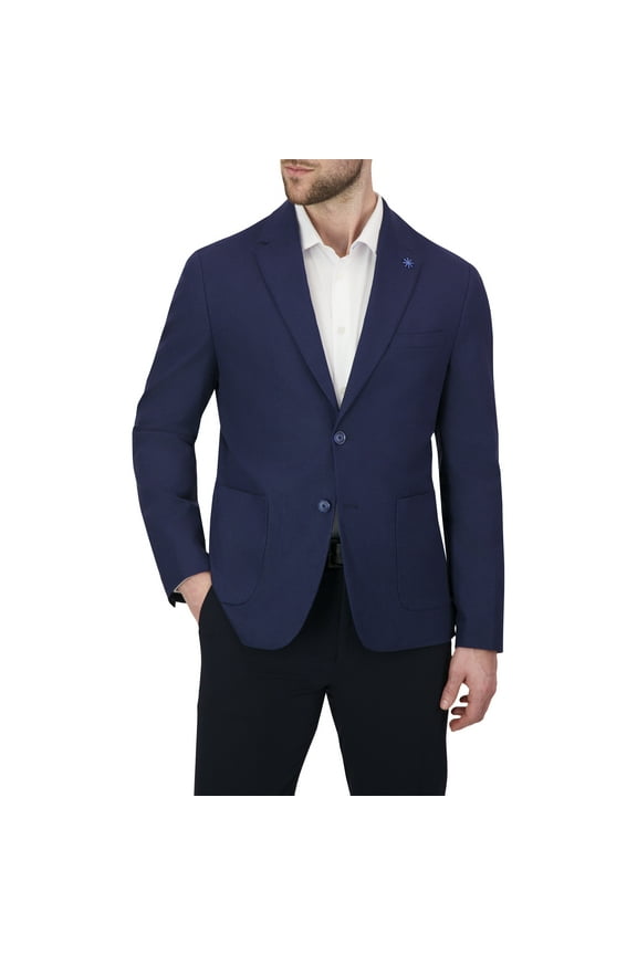 Single Breast Full Lined Patch Pocket Linen Men's Jacket
