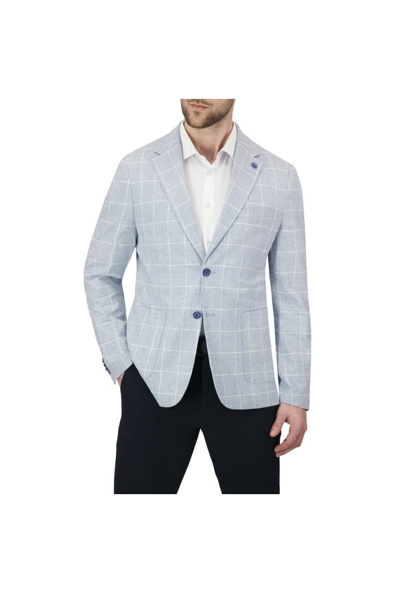 Single Breast Full Lined Patch Pocket Linen Men's Jacket