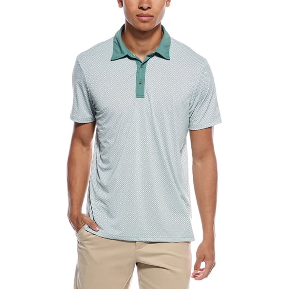 Report Collection mens 360 Movement Knit Polo Shirt, l, Green