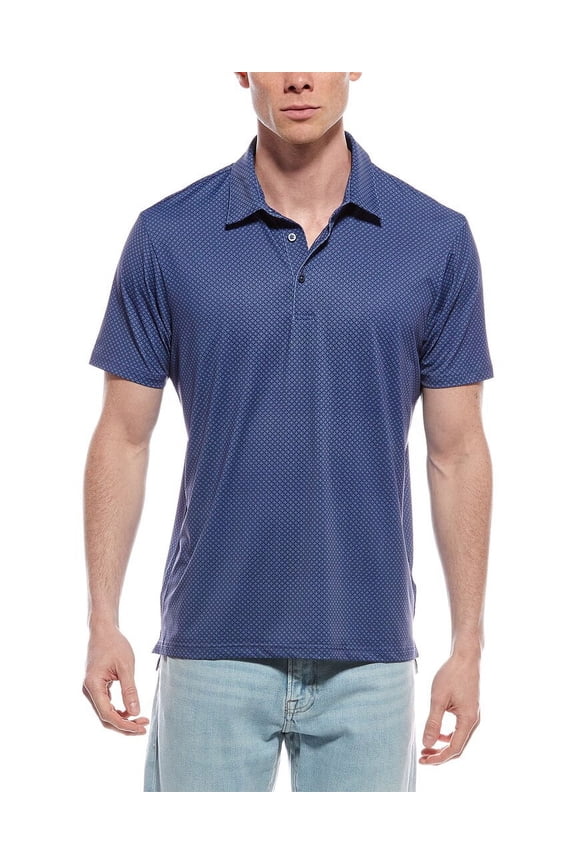 mens Knit Performance Polo Shirt, s, Blue