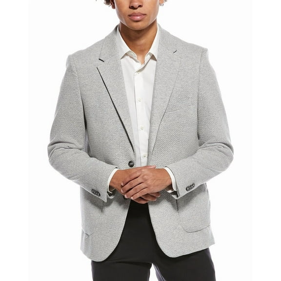 Report Collection mens  Popcorn Texture Sportcoat, 42R, Gray