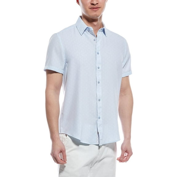 Report Collection mens  Woven Shirt, s, Blue