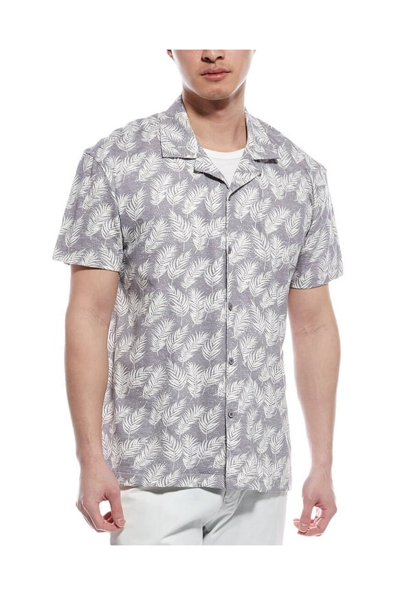 mens Woven Shirt, s, Grey