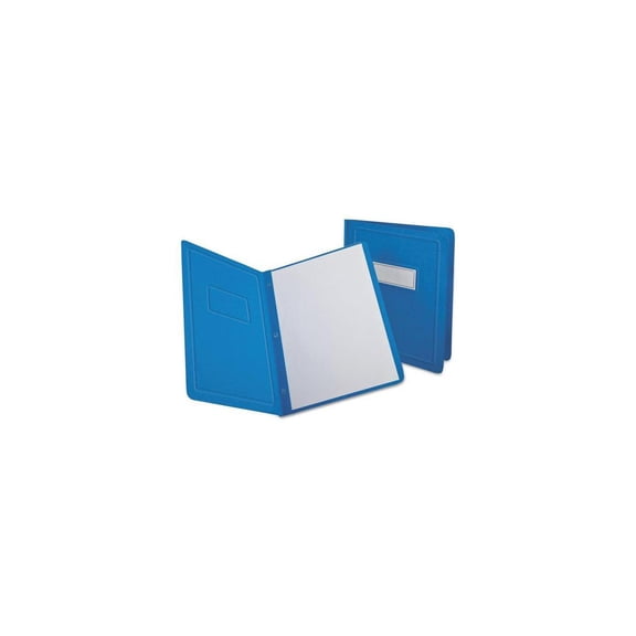 Oxford 52501 Paper Report Cover, Tang Clip, Letter, 1/2" Capacity, Light Blue, 25/Box