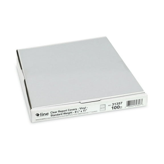 Report Covers, Vinyl, Clear, 8 1/2 x 11, 100/BX