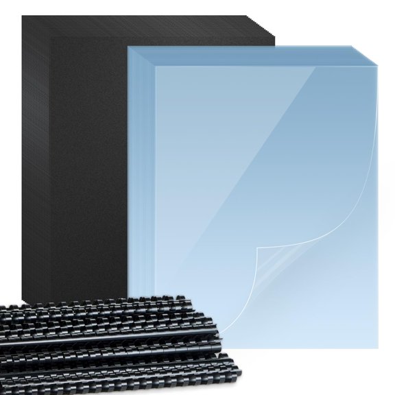 Report Covers binding covers and combs (60sets) Letter Size 8.5x11 Inches