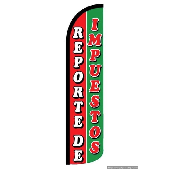 Report De Impuestors Windless flag Without Pole Advertisement /Business Flags | Feather Flag |