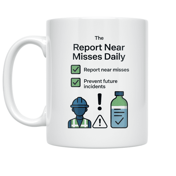 Report Near Misses Daily - Safety Advocate - 11 oz Ceramic Coffee Mug