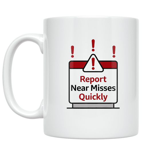 Report Near Misses Quickly - Workplace Safety Advocate - 11 oz Ceramic Coffee Mug