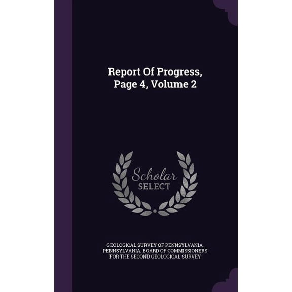 Report Of Progress, Page 4, Volume 2 (Hardcover)