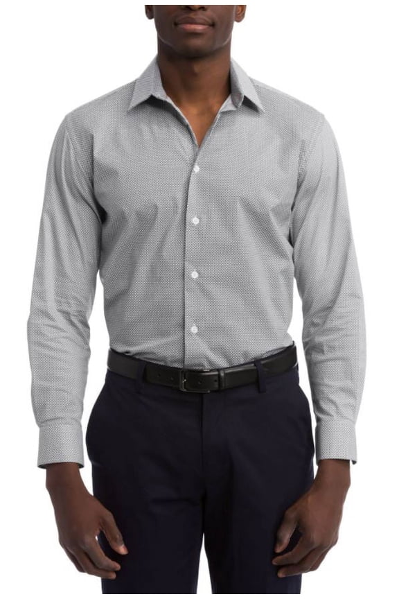 Men's Black Harry Stretch Dress Shirt, Small, 15, 32'33