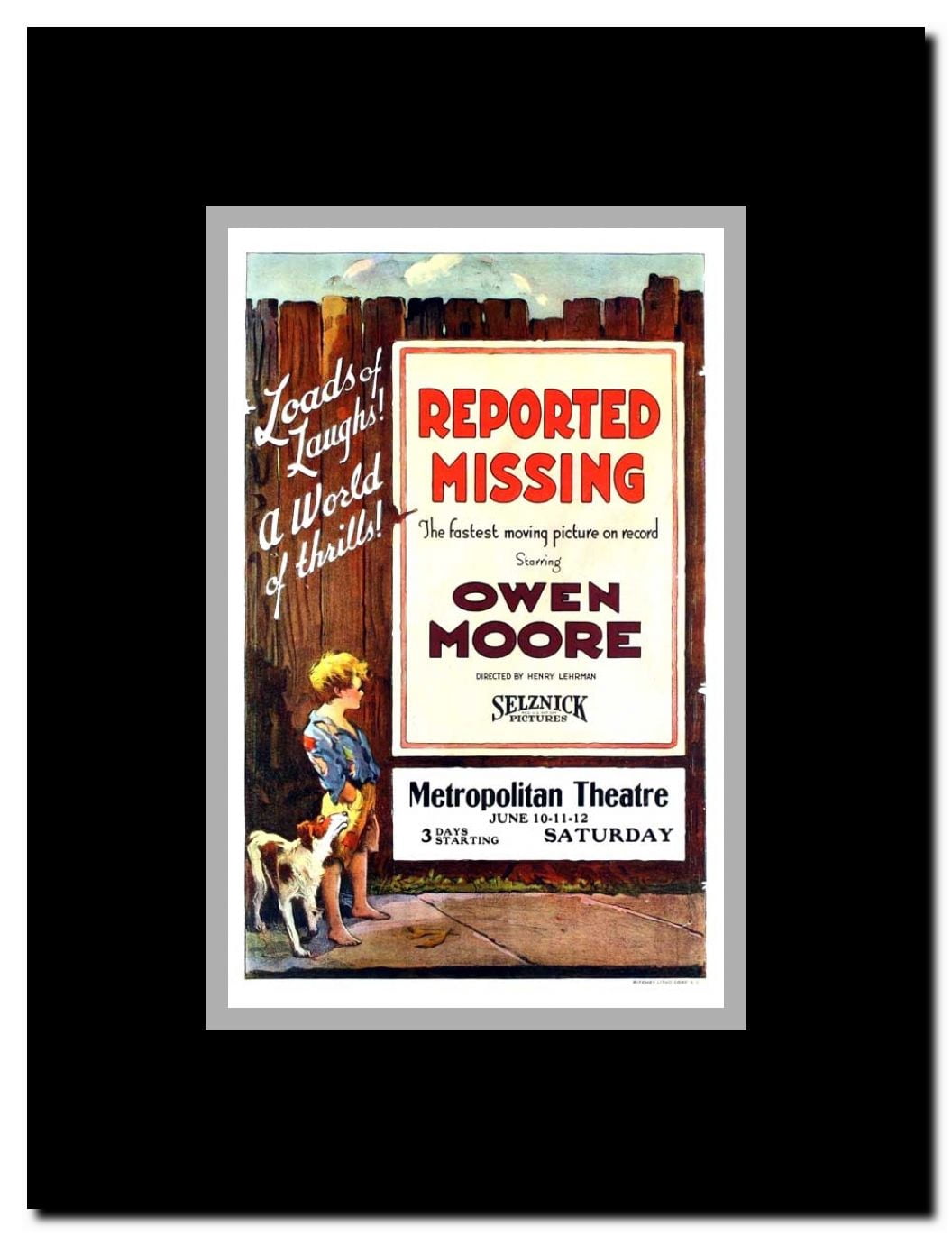Reported Missing Framed Movie Poster