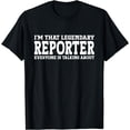 thumbnail image 1 of Reporter Job Title Employee Funny Worker Profession Reporter T-Shirt, 1 of 4