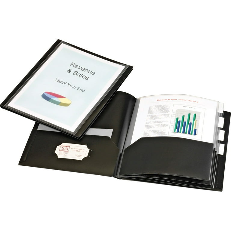ReportPro 10-Pocket Project Organizer, 8.5 x 11, Clear/Black ReportPro 10-Pocket Project Organizer, 8.5 x 11, Clear/Black