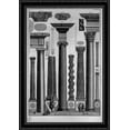 thumbnail image 1 of Reports and symmetries of Greek taken from ancient monuments 28x40 Large Black Ornate Wood Framed Canvas Art by Giovanni Battista Piranesi, 1 of 2