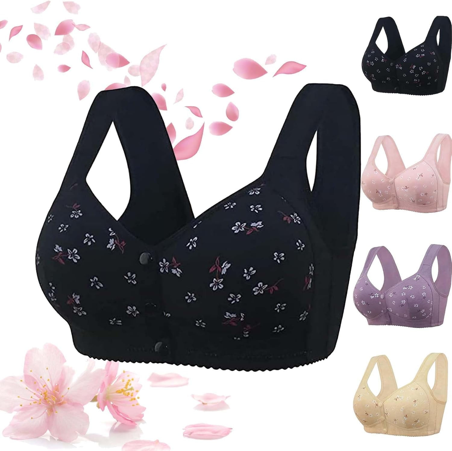 Reposaltrust Design for Senior Front Closure Cotton Bra,Melly Charm ...