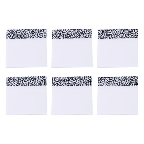 Repositionable Invisible Leopard Print Sticky Notes, 75X75Mm Transparent PET Material For Convenient Correction Labels Wide Application Notes Home Prompts Category Management