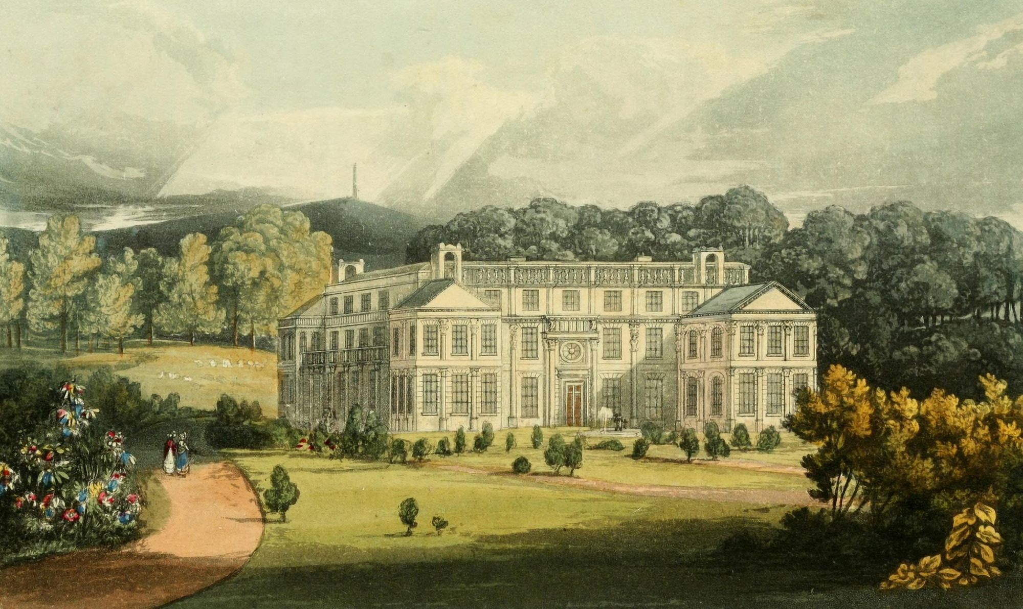 Repository of Arts 1817 Appuldurcombe House Canvas Art - J Gendall (24 x 36)