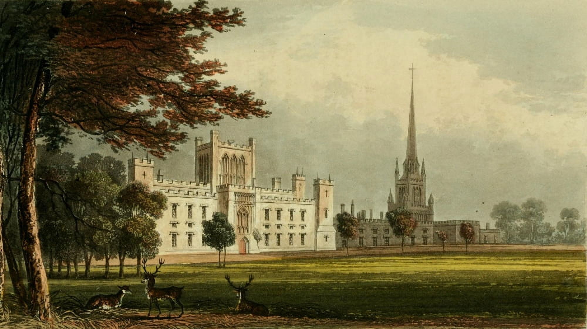 Repository of Arts 1817 Ashridge House Canvas Art - Unknown (18 x 24)