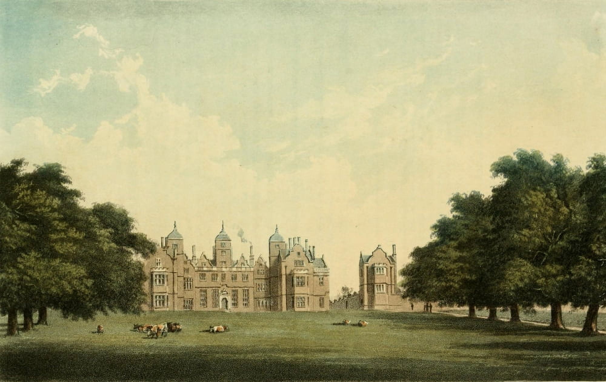 Repository of Arts 1817 Aston Hall Canvas Art - William Westall (18 x 24)
